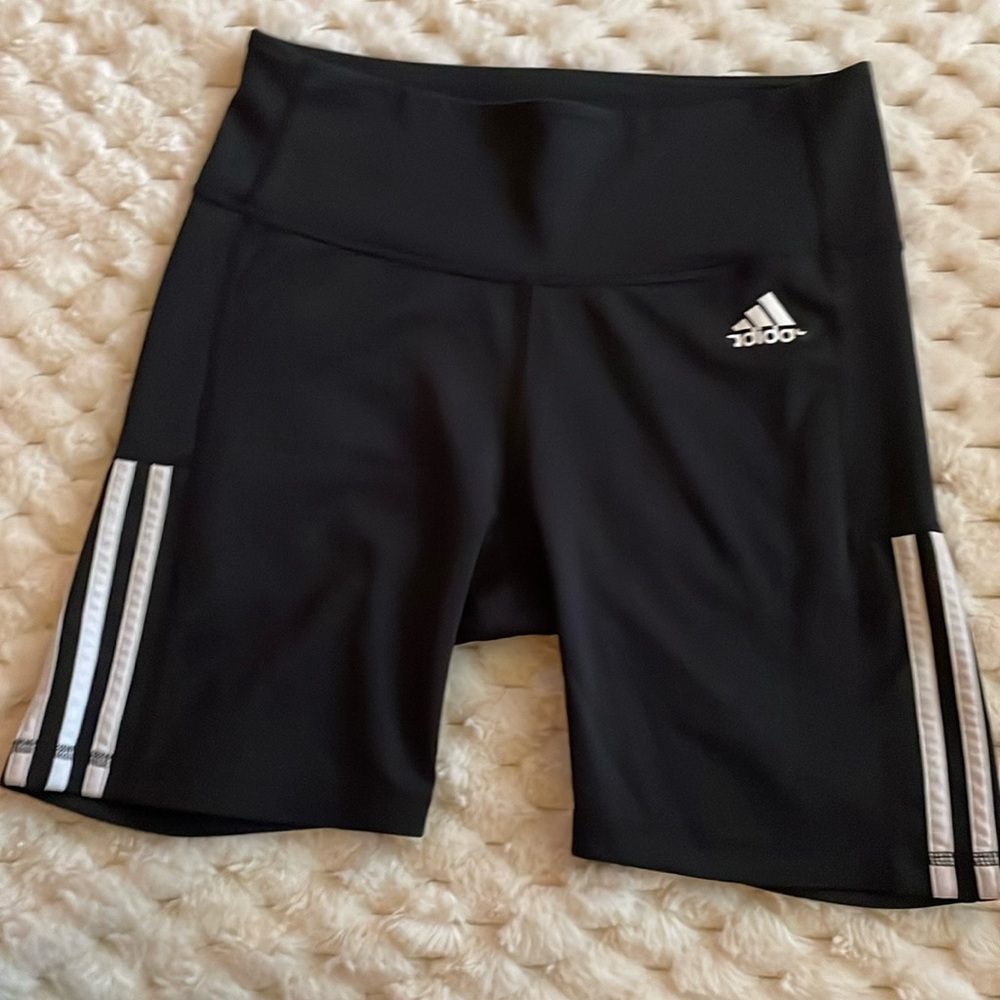 Adidas black bike shorts size medium